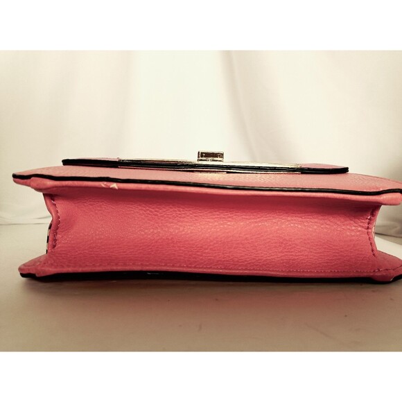 Gianni Bini 2 Tone Pink And Coral Square Crossbody Purse - Picture 4 of 9